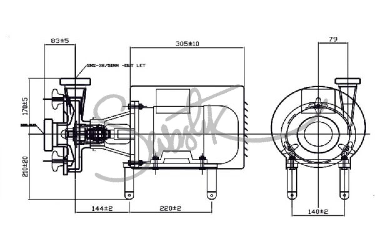 CENTRIFUGAL PUMP - SVP-305 - 3HP - Image 2